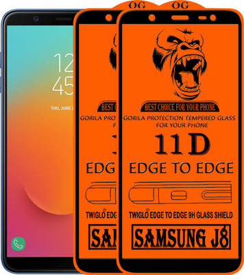 TWIGLO Edge To Edge Tempered Glass for Samsung Galaxy J8(Pack of 3)