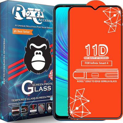 Roxel Edge To Edge Tempered Glass for Infinix Smart 4(Pack of 1)
