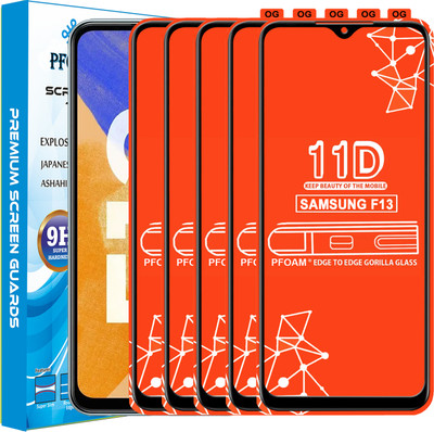 PFOAM Edge To Edge Tempered Glass for SAMSUNG GALAXY F13(Pack of 5)