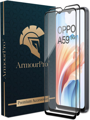ArmourPro Edge To Edge Tempered Glass for Oppo A59 5G, Oppo A59, A59 5G(Pack of 2)
