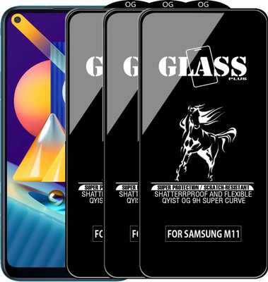 Qyist Edge To Edge Tempered Glass for SAMSUNG GALAXY M11(Pack of 3)