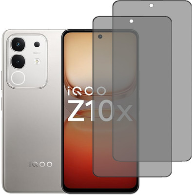 KARTRAY Edge To Edge Tempered Glass for iQOO Z10x 5G, Privacy Tempered Glass(Pack of 2)