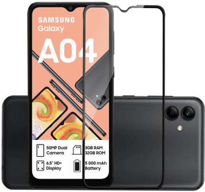 HUPSHY Edge To Edge Tempered Glass for SAMSUNG Galaxy A04(Pack of 1)