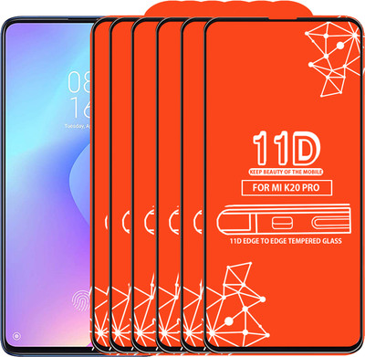 Qyist Edge To Edge Tempered Glass for Mi K20 Pro(Pack of 6)