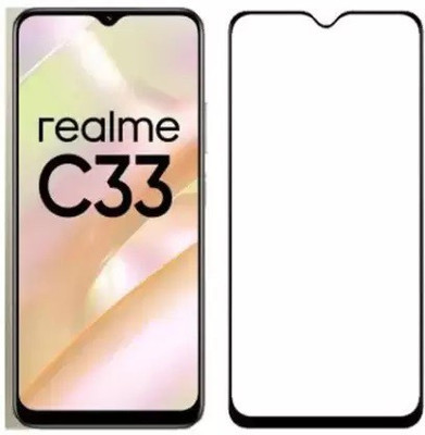 welldesign Edge To Edge Tempered Glass for Realme C33(Pack of 1)