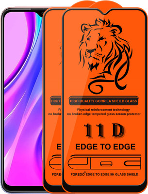 Forego Edge To Edge Tempered Glass for Poco M2(Pack of 2)
