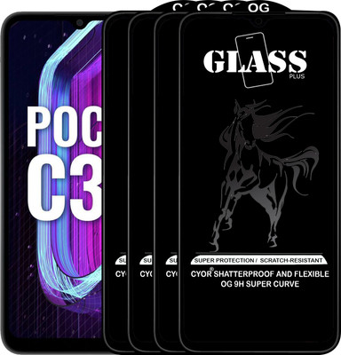 CYOR Edge To Edge Tempered Glass for REDMI POCO C31(Pack of 4)