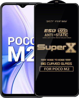 Qyist Edge To Edge Tempered Glass for POCO M2(Pack of 1)
