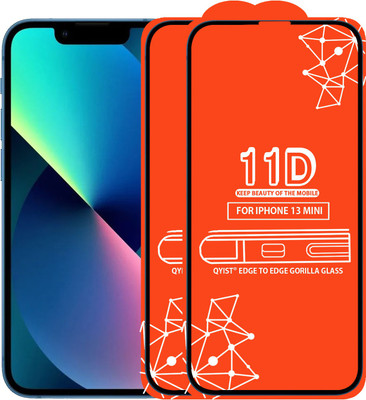 Qyist Edge To Edge Tempered Glass for Iphone 13 Mini(Pack of 2)