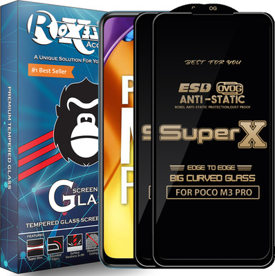 Roxel Edge To Edge Tempered Glass for POCO M3 PRO(Pack of 2)