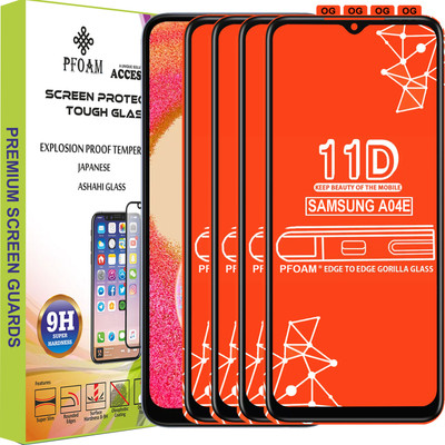 PFOAM Edge To Edge Tempered Glass for SAMSUNG GALAXY A04E(Pack of 4)