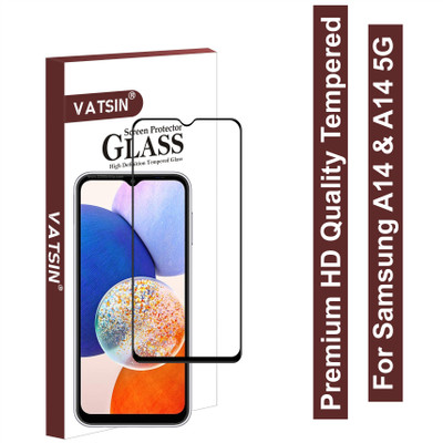 Vatsin Edge To Edge Tempered Glass for Samsung Galaxy A14(Pack of 1)
