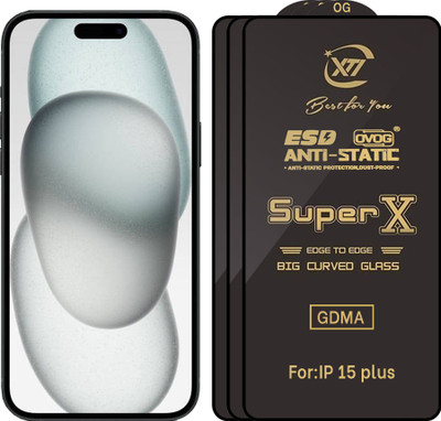 GDMA Edge To Edge Tempered Glass for Apple iPhone 15 Plus(Pack of 3)