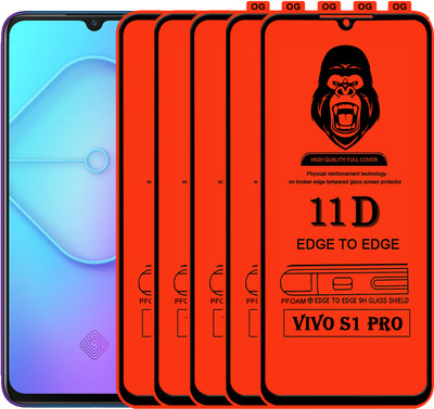Laxdom Edge To Edge Tempered Glass for VIVO S1 PRO(Pack of 5)