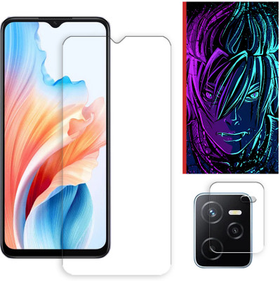 ARBAN Edge To Edge Tempered Glass for Realme Narzo 50A Prime 4G Tempered Glass Screen Protector | Anti-Scratch | Edge to Edge Full Coverage | 9H Hardness (1 FRONT SCREEN GUARD + 1 CAMERA LENS PROTECTOR + 1 FREE BACK EMBOSSED SKIN002)(Pack of 1)