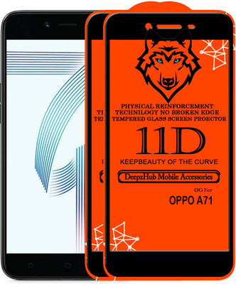 DeepzHub Edge To Edge Tempered Glass for Oppo A71(Pack of 2)