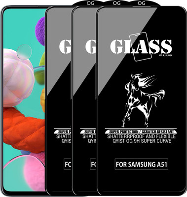 Qyist Edge To Edge Tempered Glass for SAMSUNG GALAXY A51(Pack of 3)