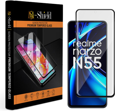 MS-Shield Edge To Edge Tempered Glass for Realme Narzo N55(Pack of 1)