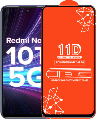 Qyist Edge To Edge Tempered Glass for Redmi Note 10T 5G(Pack of 1)
