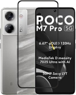 VDAT Edge To Edge Tempered Glass for POCO M7 Pro 5G(Pack of 1)