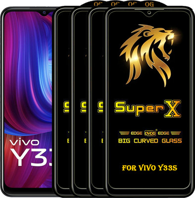 PFOAM Edge To Edge Tempered Glass for VIVO Y33S(Pack of 4)