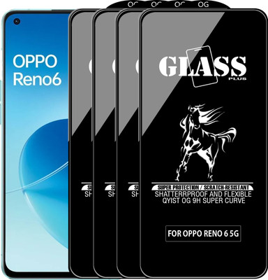 Qyist Edge To Edge Tempered Glass for OPPO RENO 6 5G(Pack of 4)