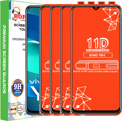 Rofix star Edge To Edge Tempered Glass for VIVO Y01(Pack of 4)