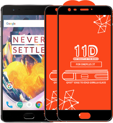 Qyist Edge To Edge Tempered Glass for OnePlus 3T(Pack of 2)
