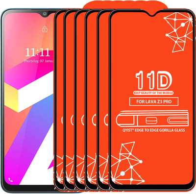 Qyist Edge To Edge Tempered Glass for LAVA Z3 PRO(Pack of 6)