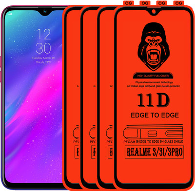 Rofix star Edge To Edge Tempered Glass for Realme 3(Pack of 4)