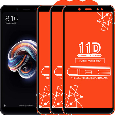 Qyist Edge To Edge Tempered Glass for Mi Redmi Note 5 Pro(Pack of 3)