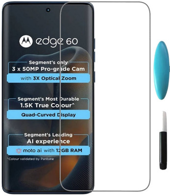 AKSHUD Edge To Edge Tempered Glass for MOTOROLA Edge 60 5G, MOTO Edge 60 5G(Pack of 1)