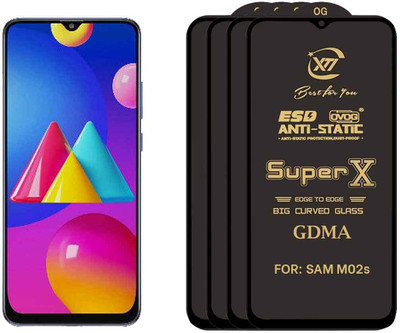 GDMA Edge To Edge Tempered Glass for SAMSUNG A02s(Pack of 4)