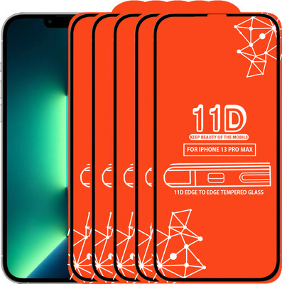 Qyist Edge To Edge Tempered Glass for Iphone 13 Pro Max(Pack of 5)