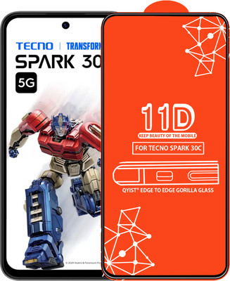 Qyist Edge To Edge Tempered Glass for TECNO SPARK 30C 5G(Pack of 1)