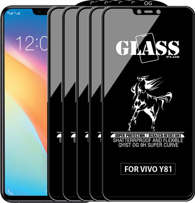 Qyist Edge To Edge Tempered Glass for Vivo Y81(Pack of 5)