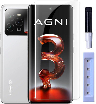 OneTech Edge To Edge Tempered Glass for Lava Agni 3 5G 9H Hardness, UV Premium Screen Protector(Pack of 1)
