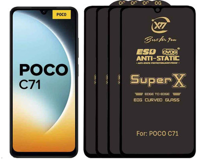 GDMA Edge To Edge Tempered Glass for POCO C71(Pack of 4)