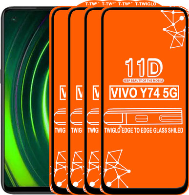TWIGLO Edge To Edge Tempered Glass for VIVO Y74 5G(Pack of 4)