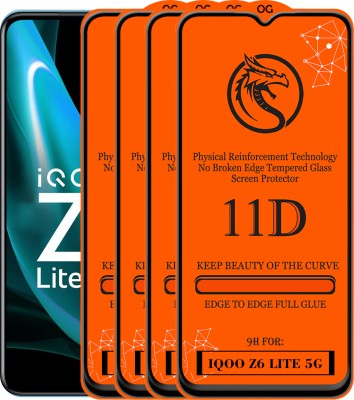 Pidgeot Edge To Edge Tempered Glass for Vivo Iqoo Z6 Lite 5G(Pack of 4)