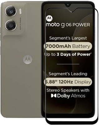 DSCASE Edge To Edge Tempered Glass for Moto G06 Power(Pack of 1)