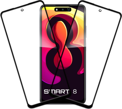 Knotyy Edge To Edge Tempered Glass for Infinix Smart 8(Pack of 2)