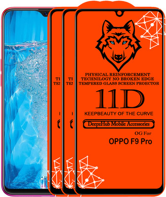 DeepzHub Edge To Edge Tempered Glass for OPPO F9 Pro(Pack of 3)