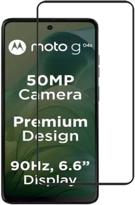 SNMART Edge To Edge Tempered Glass for Motorola G04s(Pack of 1)