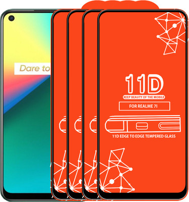 Qyist Edge To Edge Tempered Glass for Realme 7I(Pack of 4)