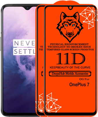 DeepzHub Edge To Edge Tempered Glass for OnePlus 7(Pack of 2)