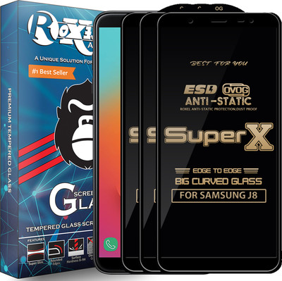 Roxel Edge To Edge Tempered Glass for Samsung Galaxy J8(Pack of 3)
