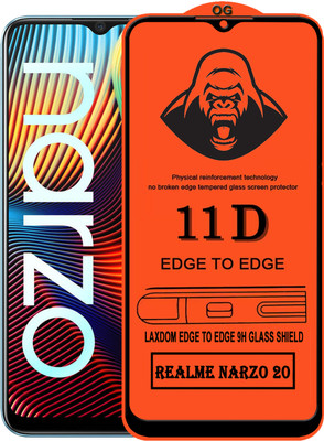 Laxdom Edge To Edge Tempered Glass for REALME NARZO 20(Pack of 1)