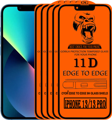 CYOR Edge To Edge Tempered Glass for IPHONE 13 PRO(Pack of 5)