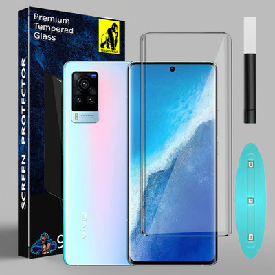 Tough Gorilla Edge To Edge Tempered Glass for Vivo X60 Pro(Pack of 1)